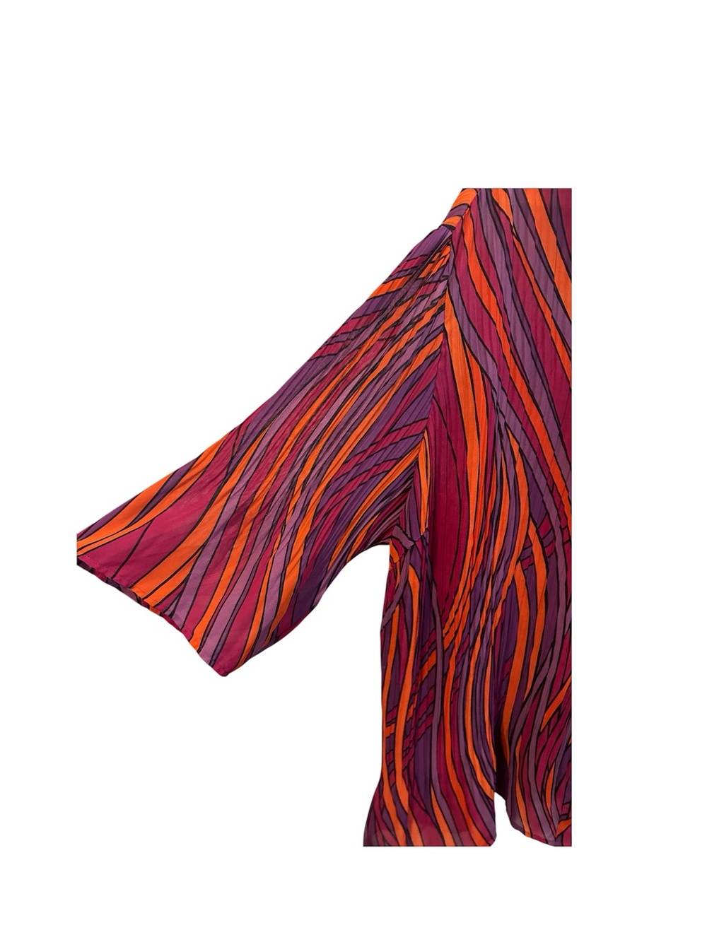 Maggie Barnes Wave-Stripe Button Down Shirt - Purple & Orange. EUC - Picture 3 of 4